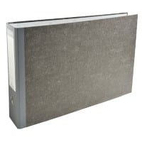 Classeur à levier Exacompta Large PremTouch A3 80 mm Gris 2 Anneaux Carton Effet Marbre Horizontal