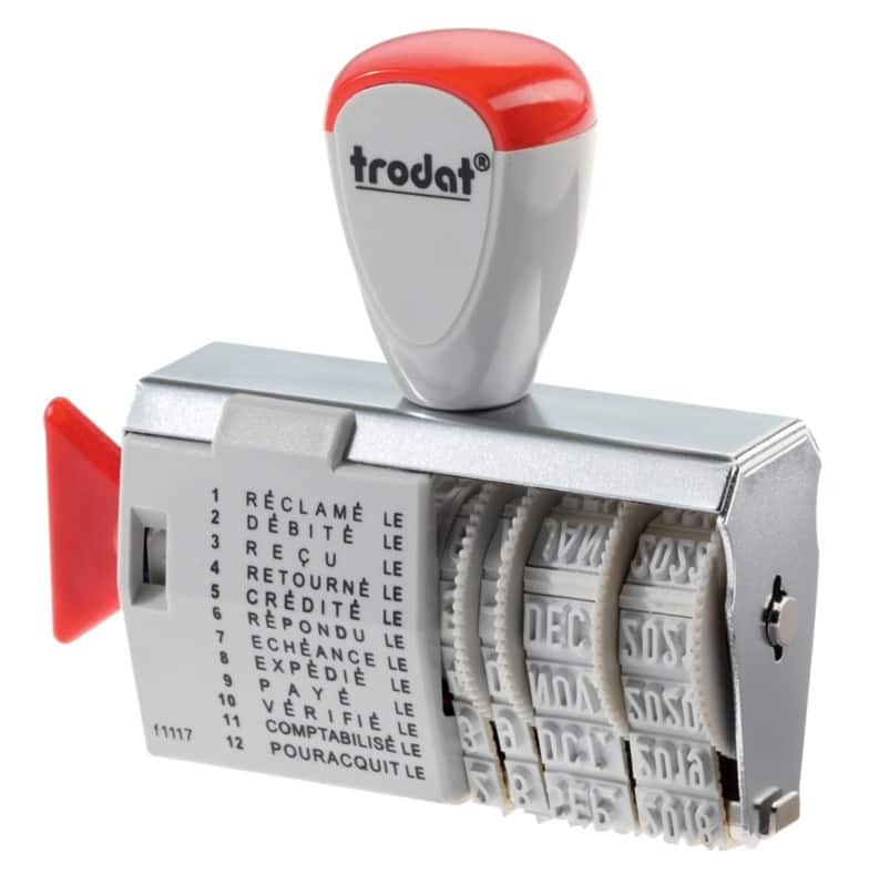 Tampon dateur et texte Trodat Classic 1117 (FR) Français Assortiment 8 x 2 x 7 cm