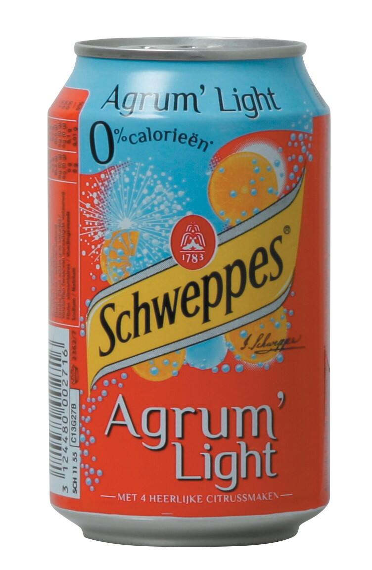Schweppes Agrum light Canette 24 Unités de 330 ml