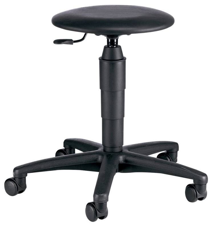 Siège de bureau TOPSTAR Cuir reconstitué Sans accoudoirs Siège réglable en hauteur Noir 110 kg TEC 60 5 Roulettes