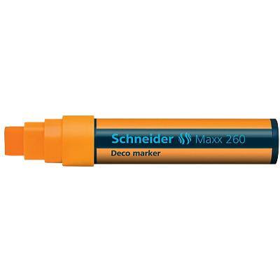 Marqueur craie Schneider Maxx 260 Pointe biseautée 5 à 15 mm Orange
