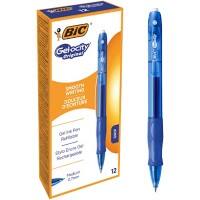 Stylo à encre gel BIC 829158 Rétractable Bleu 0,4 mm Moyen Conique Rechargeable 12 Unités