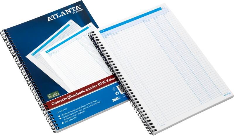 Livre de caisse Djois Atlanta A5414-011 Bleu, blanc A4 21 x 29,7 cm 2 unités de 25 feuilles