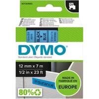 Ruban d’étiquettes Dymo D1 S0720560 / 45016 d’origine Autocollantes Noir sur bleu 12 mm x 7 m