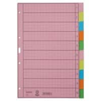 Intercalaires Leitz Vierge A4 Assortiment 10 intercalaires Carton 4 Perforations 4340 10 Unités