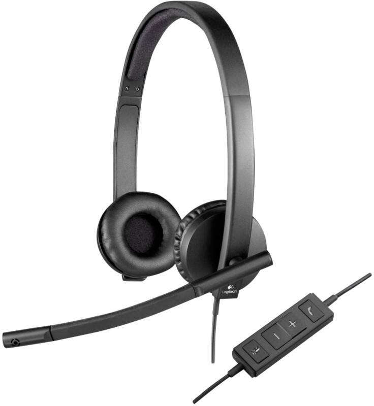Casque audio Logitech Avec fil Sur tête Microphone à réduction de bruit Avec Microphone Stéréo H570E Noir