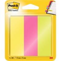 Index Post-it Assortiment fluo 25 x 76 mm 100 x 3 unités