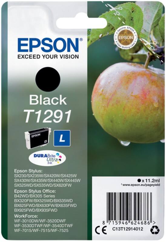 Cartouche jet d'encre Epson T1291 D'origine C13T12914012 Noir