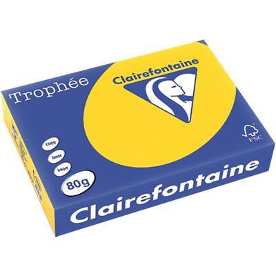 Papier couleur A4 Clairefontaine Doré, jaune 80 g/m² Mat 500 Feuilles