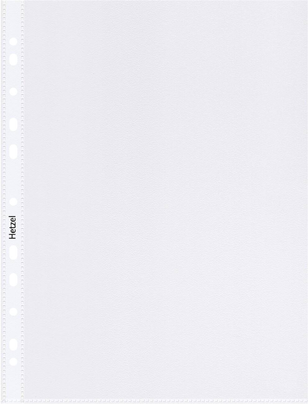 Pochettes perforées Hetzel A4 Transparent polypropylène 110 microns 21 x 29,7 cm 10 unités