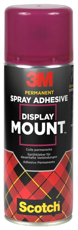 Colle aérosol 3M Scotch DisplayMount Transparent Pour assemblages Permanents 400 ml