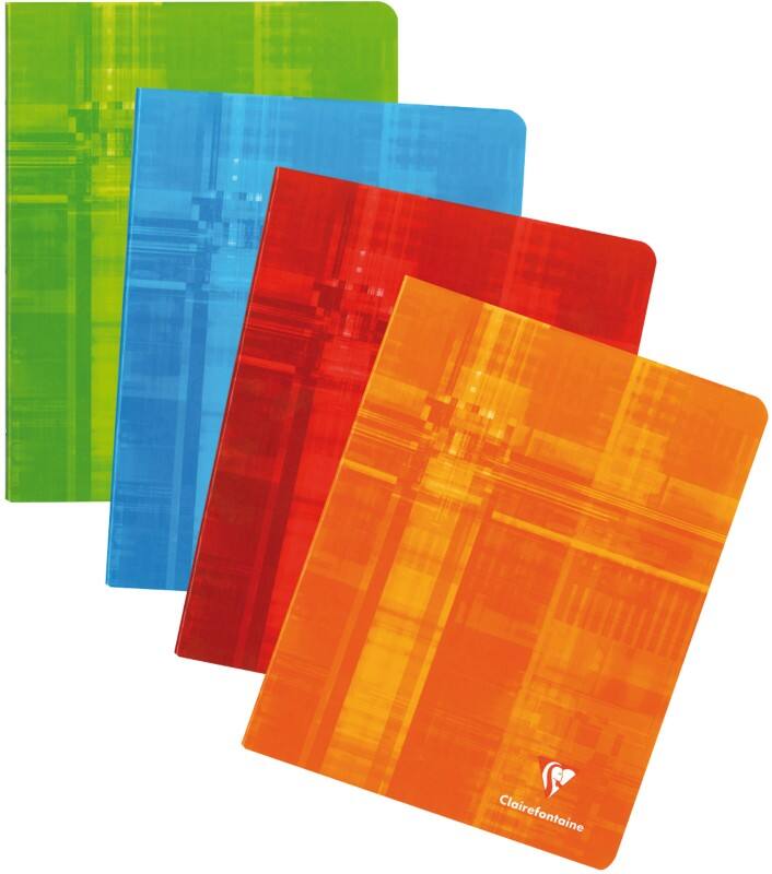 Cahier Clairefontaine A5+ Assortiment Couverture en carton laminé Quadrillé 36 feuilles