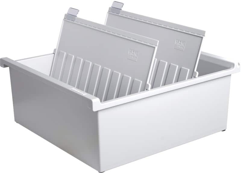 Boîte à fiches HAN 954-0-11 Gris pour 1300 cartes 32,2 x 34,6 x 13,8 cm