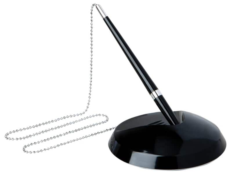 Stylo bille sur socle Fellowes 9821502 Non rétractable Bleu 0,5 mm Moyen Bille Rechargeable