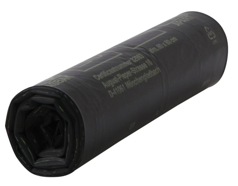 Sac-poubelle Komo Komo 60 L Bande de fixation Noir PEBD (Polyéthylène à basse densité) 55 microns 20 Unités