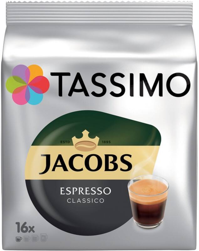 Café Tassimo Capsules Espresso Intenso 16 Unités de 7 g