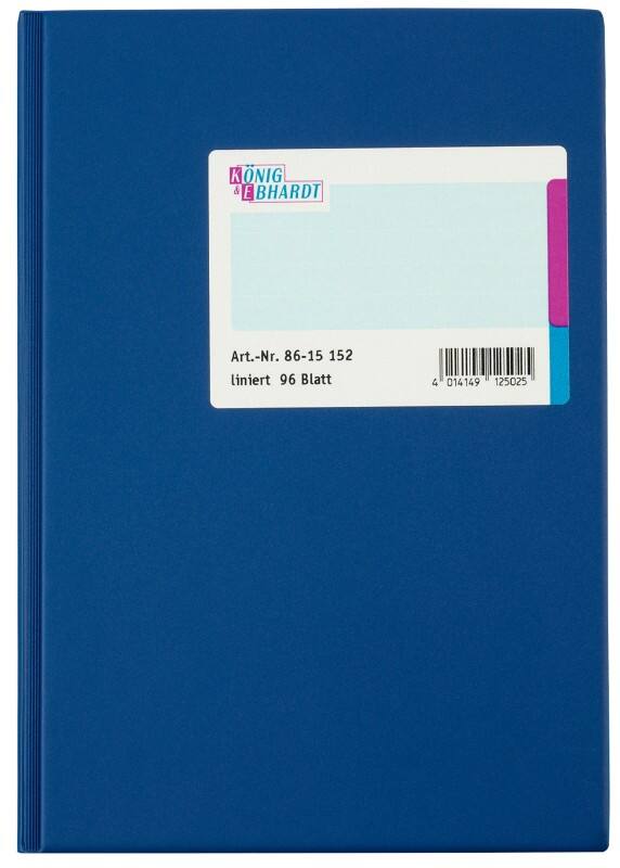 Livre de compte König & Ebhardt Ligné Bleu A5 96 Feuilles