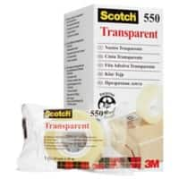 Ruban Adhésif Scotch 550 Transparent avec Emballage individuel 19 mm x 33 m Pack de 8 Rouleaux