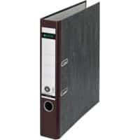 Classeur à levier Leitz Étroit 180° A4 52 mm Brun 2 Anneaux 1050 Carton Effet Marbre Portrait