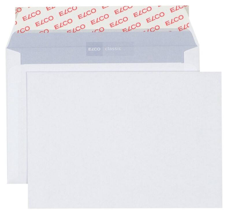 Enveloppes Elco Classic Sans fenêtre C6 162 (l) x 114 (h) mm Bande adhésive Blanc 100 g/m² 500 Unités