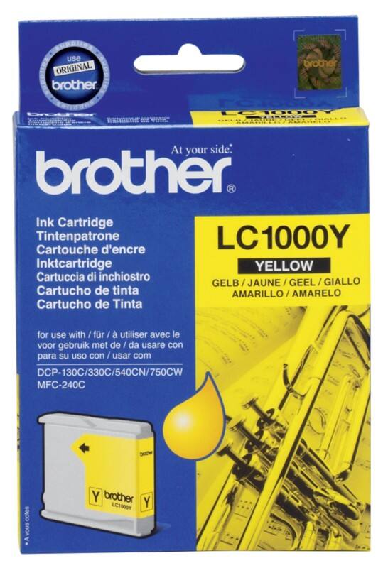 Cartouche jet d'encre Brother LC1000Y D'origine Jaune