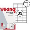 Étiquettes multifonction Viking 3922830 Adhésif Blanc 70 x 25,4 mm 100 feuilles de 33 étiquettes