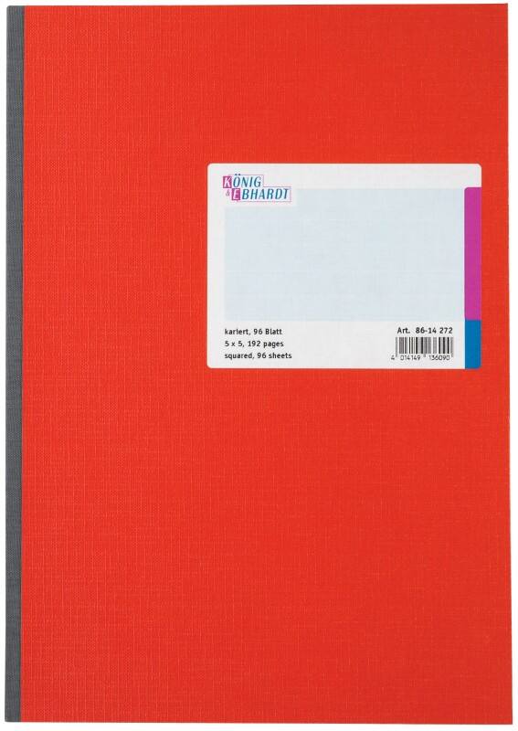 Bloc-registre König & Ebhardt Rouge A4 96 feuilles