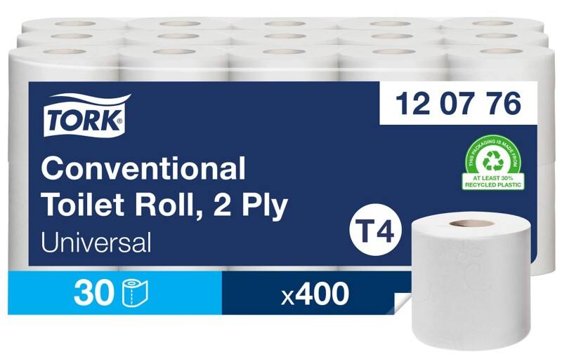 Papier toilette Tork Universal  T4 2 épaisseurs 120776 30 Rouleaux de 400 Feuilles 