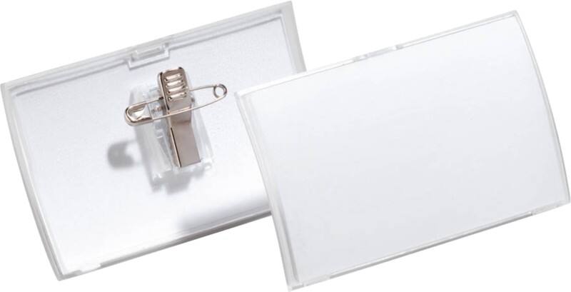 Badge nominatif DURABLE Avec pince combi 821419 10,2 x 25,2 cm 25 unités