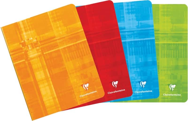 Cahier Clairefontaine A5+ Assortiment Couverture en carton laminé Quadrillé 60 feuilles