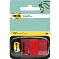 Index adhésifs Post-it Rouge 25,4 x 43,2 mm 50 Bandes