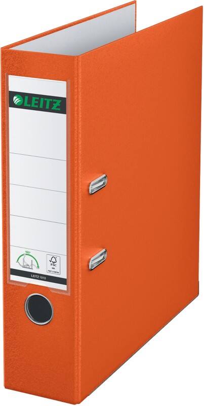 Classeur à levier Leitz Large 180° A4 82 mm Orange 2 Anneaux 1010 Plastique Lisse Portrait