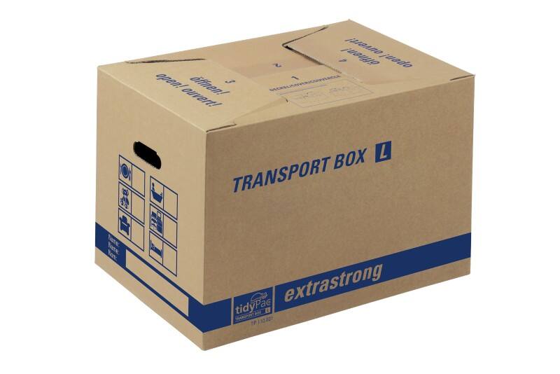 Carton tidyPac TRANSPORT BOX extrastrong Carton 360 (L) x 510 (P) x 370 (H) mm Brun 10 Unités