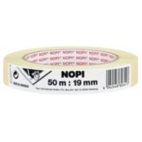 Ruban de papier crêpe Nopi NOPI Chamois 19 mm (L) x 50 m (L) Papier