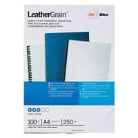 Couvertures grain cuir GBC A4 Carton, LeatherGrain 250 gsm Blanc 100 Unités