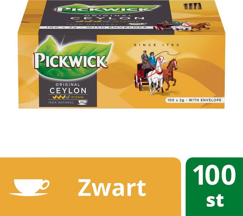 Thé noir Pickwick Ceylon 100 Unités de 2 g