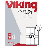 Étiquettes multifonctions Viking repositionnables 70 x 31 mm Blanc 2 700 Étiquettes par paquet
