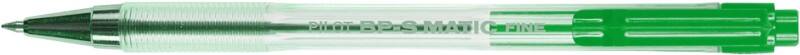 Stylo-bille Pilot BP-S Matic Rétractable Vert 0,3 mm Fin Conique Rechargeable