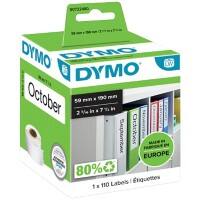 Étiquettes pour classeurs à levier Dymo LW S0722480 / 99019 d’origine Autocollantes Blanc 59 x 190 mm