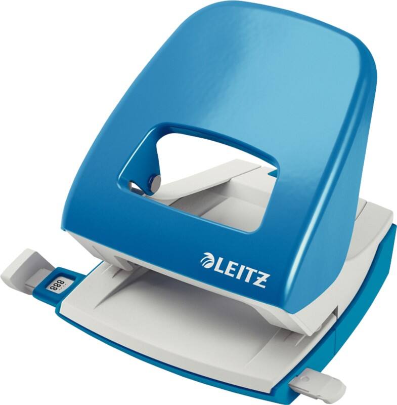 Perforateur Leitz NeXXt 2 Perforations Métal, Plastique 30 Feuilles 5008 Bleu clair