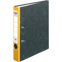 Classeur à levier herlitz MaX.file Nature A4 55 mm Jaune 2 anneaux Carton Relief