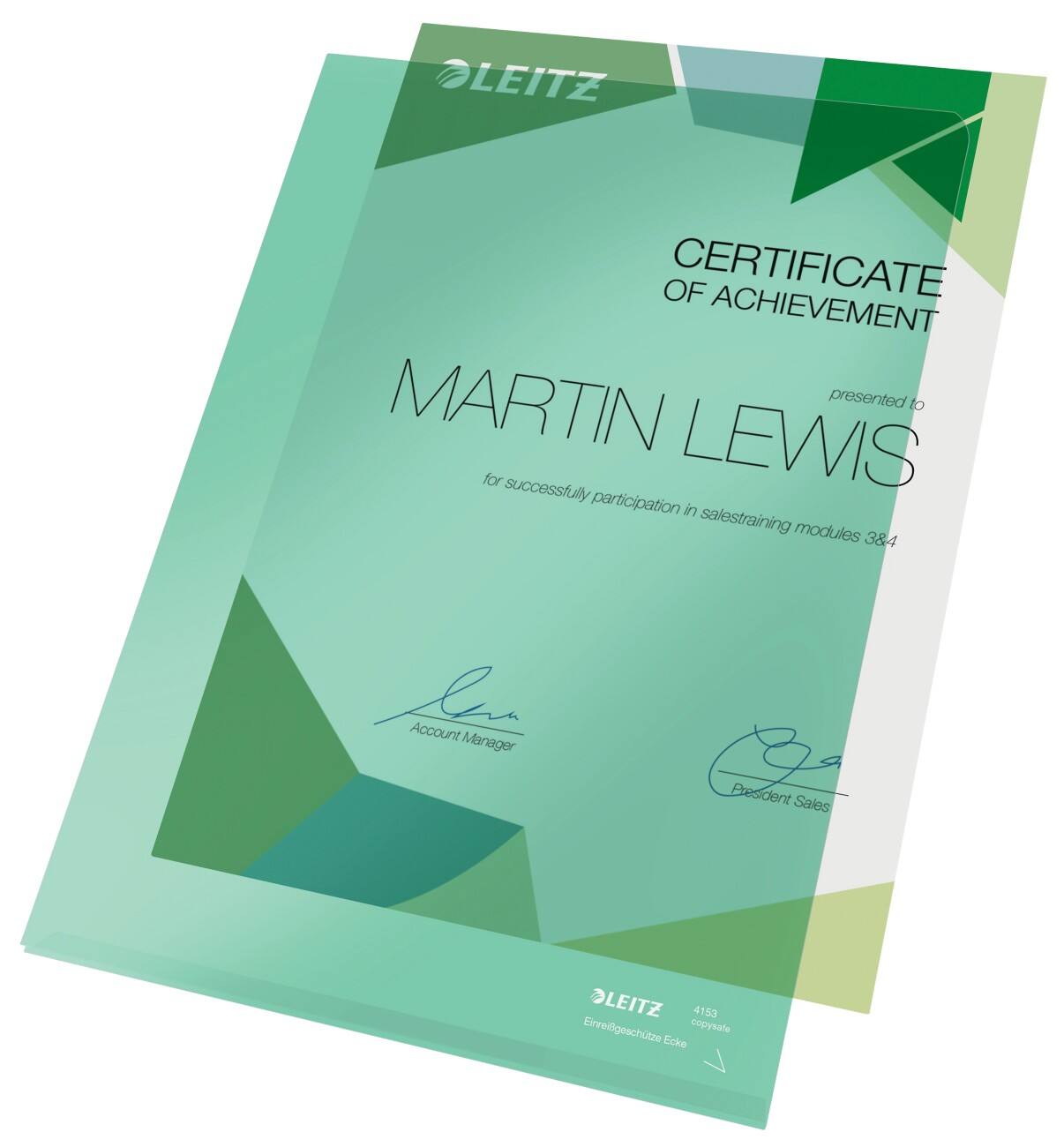 Pochettes coin Leitz A4 150 microns 100 unités Vert