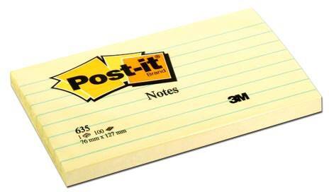 Notes Post-it Lignées 127 x 76 mm Jaune canari 12 Blocs de 100 Feuilles