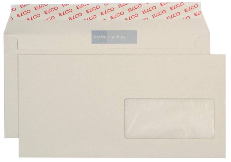 Enveloppes Elco Sycling Avec fenêtre C6/5 229 (l) x 114 (h) mm Bande adhésive Gris 100 g/m² 500 Unités