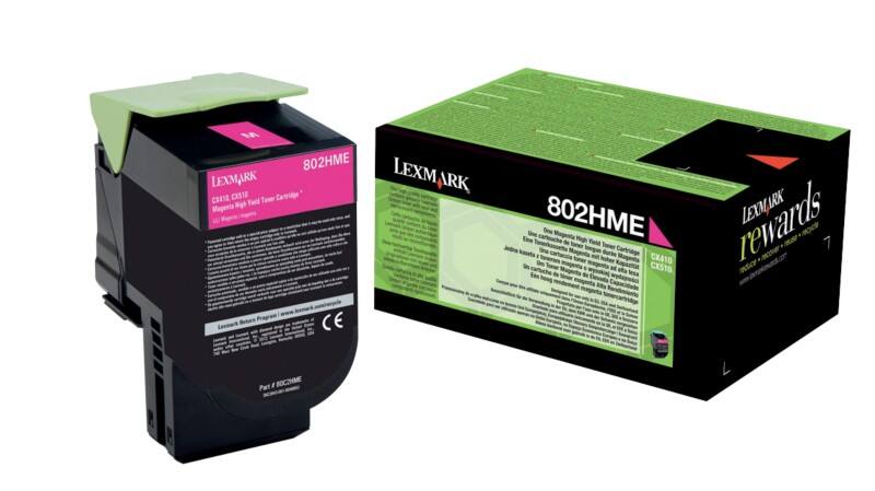 Toner Lexmark D'origine 80C2HME Magenta