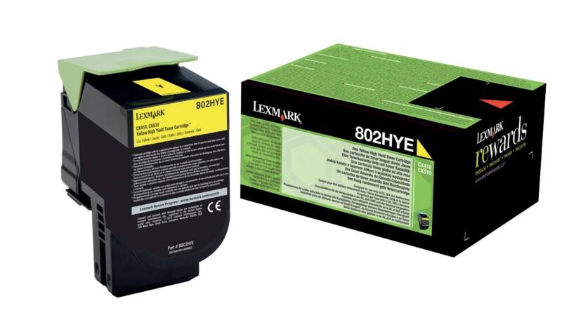 Toner Lexmark D'origine 80C2HYE Jaune
