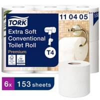 Papier toilette Tork T4 Premium 4 épaisseurs 110404 6 Rouleaux de 150 Feuilles