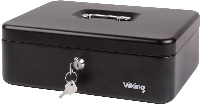 Caisse Viking Serrure à clé 5 compartiments 300 x 210 x 100 mm Noir