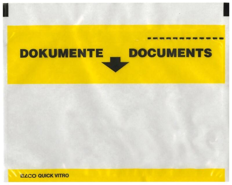 Enveloppes de bordereau d'expédition Elco Quick Vitro Bande adhésive Jaune 16,5 (L) x 12 (H) cm 250 Unités
