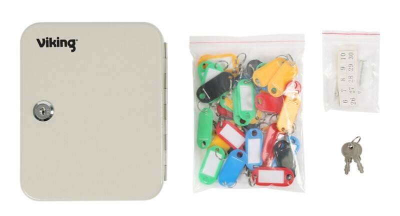 Armoire à clés Viking 40 crochets Serrure à clé 160 x 75 x 200 mm